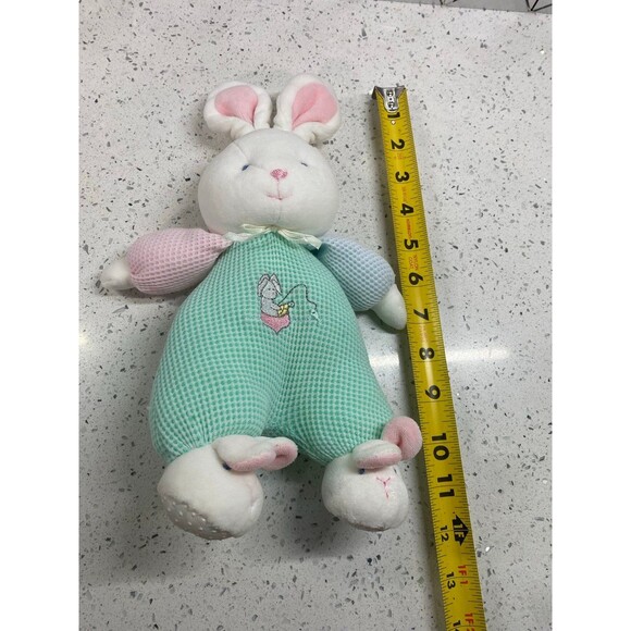 Vintage Carter’s Prestige Bunny Rabbit in Thermal Waffle Weave Fishing Plush Toy - Picture 9 of 9